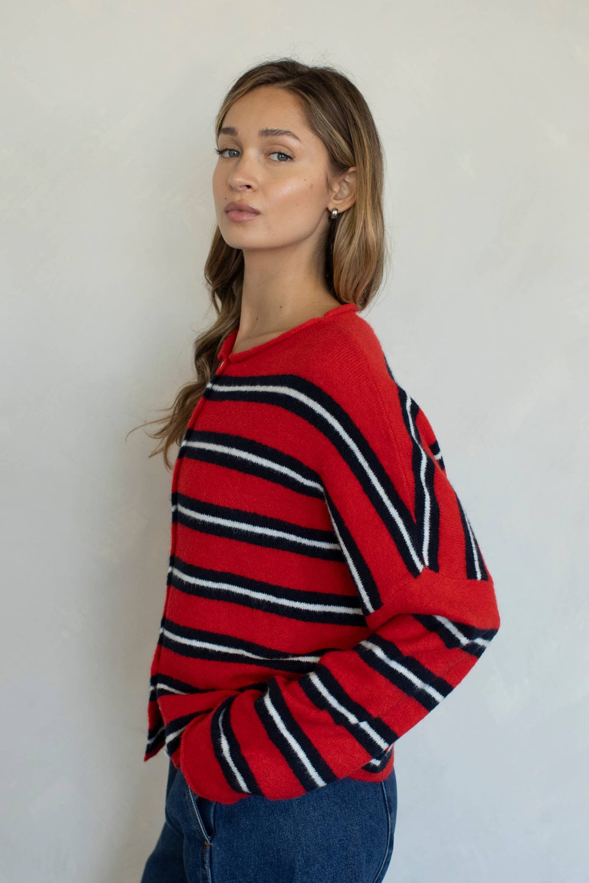Piper Cardigan - Varsity Stripe