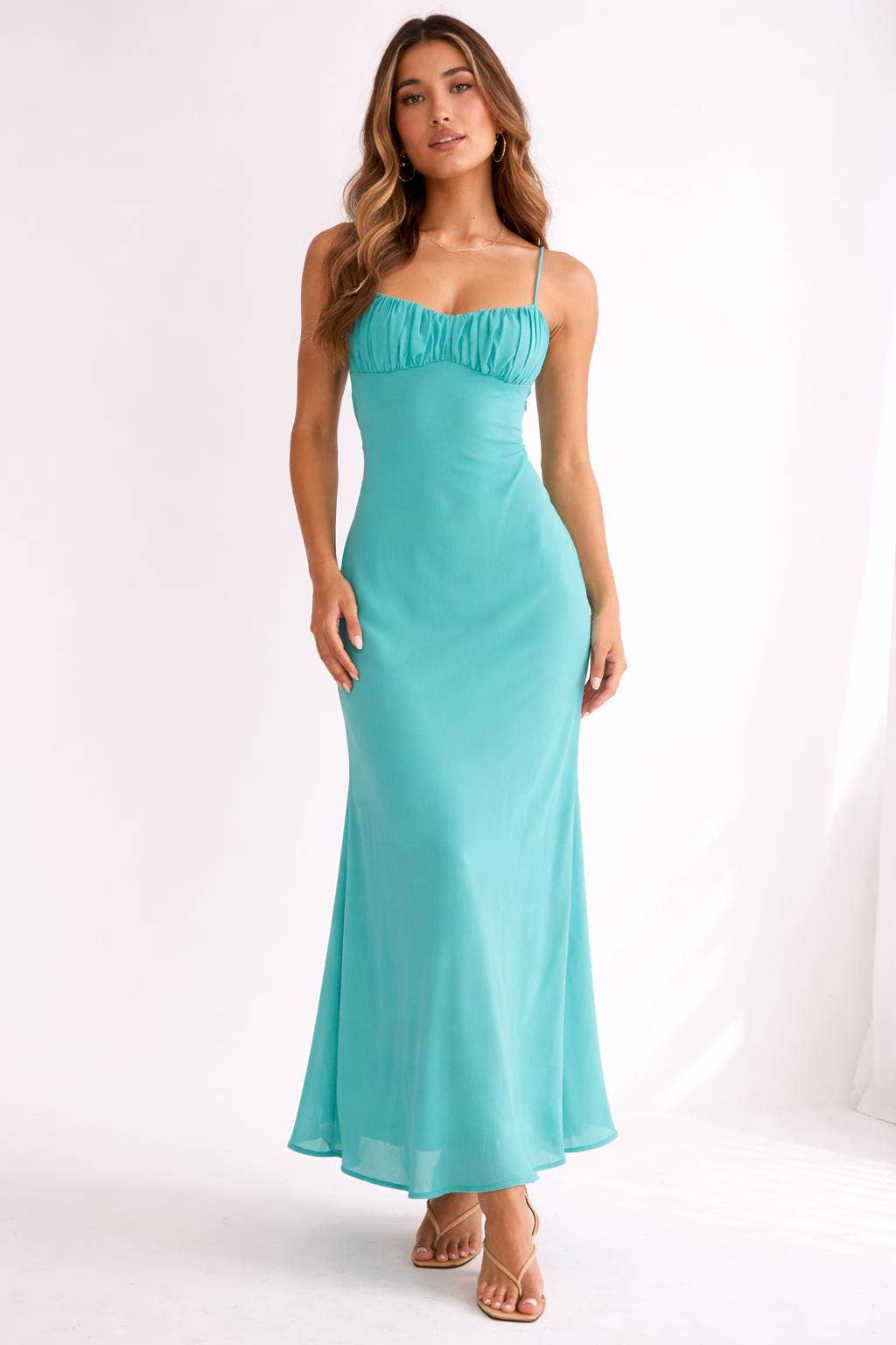 NERIDA TWIST BACK MAXI DRESS