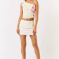 Pink Flower  Asymmetrical Top