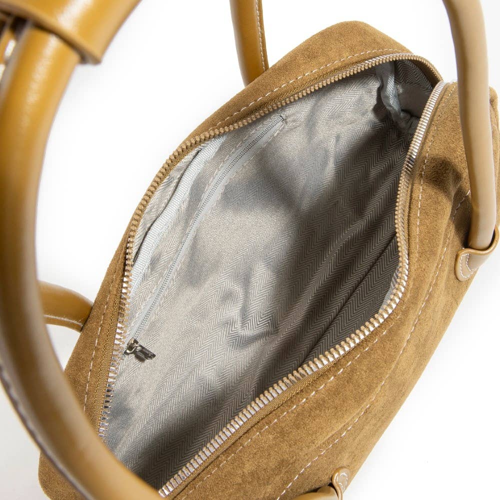Suede Baguette Hand Bag