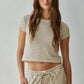 Knit Striped Short Sleeve Top