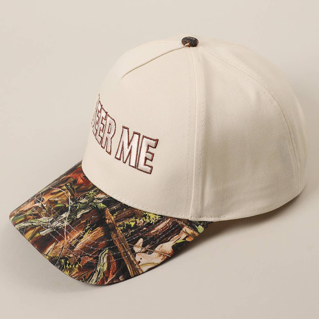 BEER ME Embroidery Camo Trucker Hat