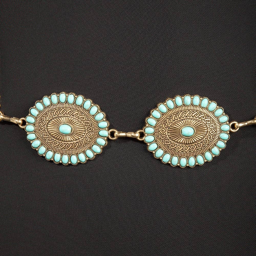 Western Mini Turquoise Belt