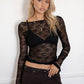 Sheer Lace Long Sleeve Top