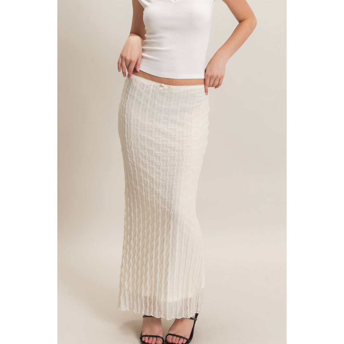 Textured Maxi Skirt