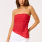 Textured Asymmetrical Tube Top