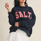 Salty Oversized Mock Neck Sweatshirt