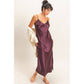 Satin V-Neck Slip Dress