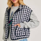 Drop Shoulder High Collared Quilt Vest