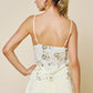 Floral Sequin And Bead Embellished Cami Top