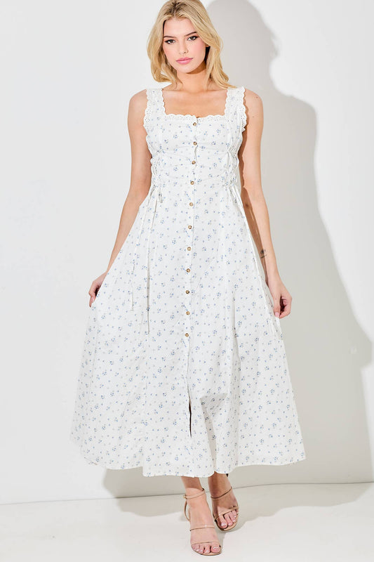 Floral Button Down Maxi Dress