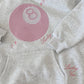 Pearl Grey Lucky You 8 Ball Embroider Hoodie