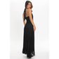 DEEP V HALTER MAXI DRESS
