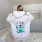 Pearl Grey Surfing The Waves Embroider Hoodie