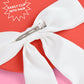 Something Blue Bow - White Satin Embroidered Bow