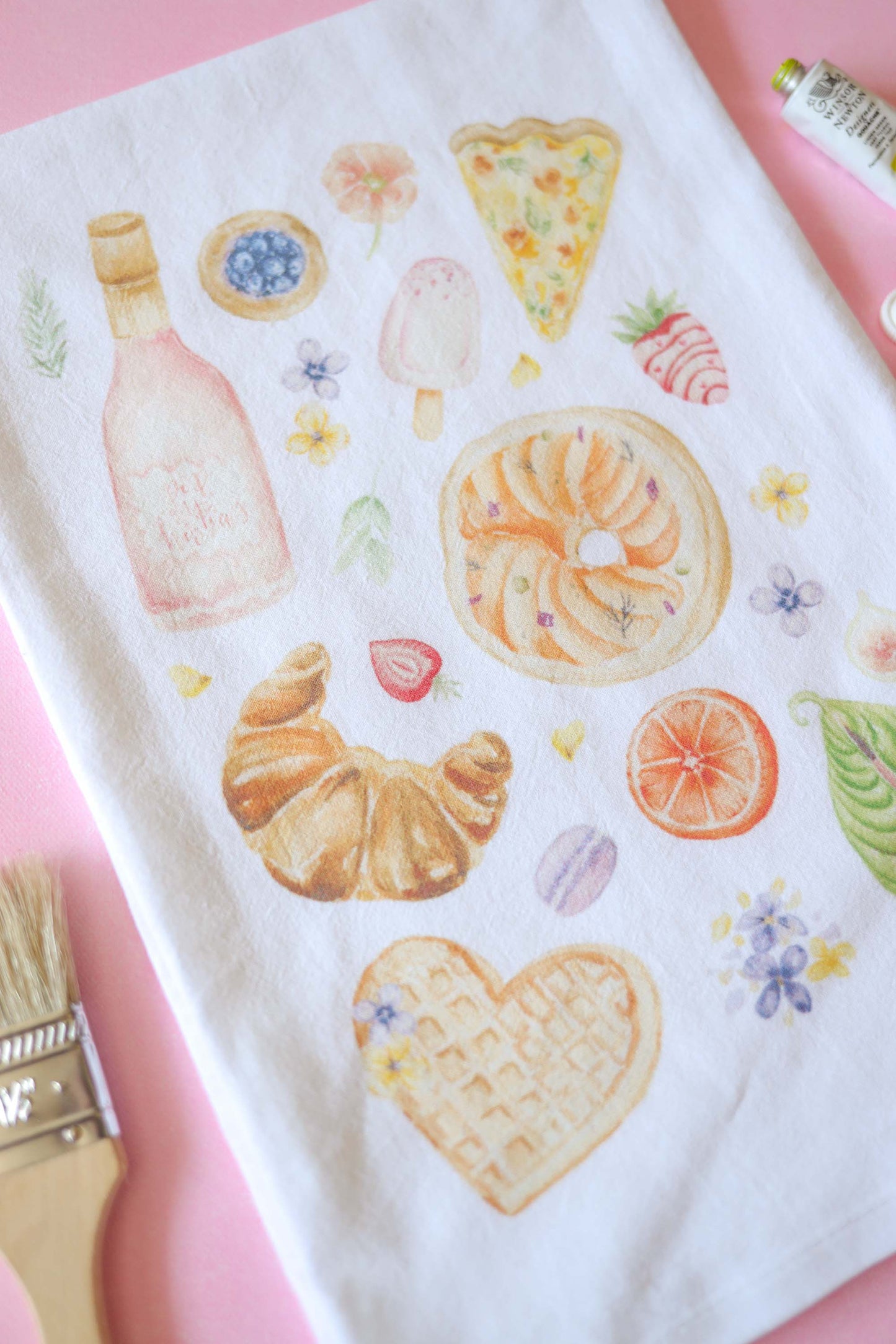 Brunch lover cotton flour sack tea towel