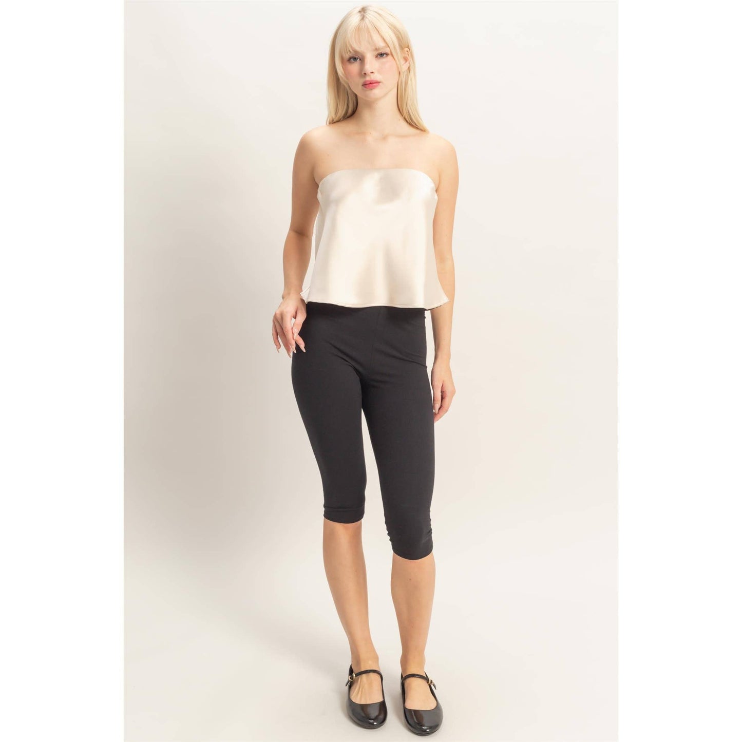 Satin Strapless Tube Top