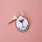 Espresso Embroidered Keychain