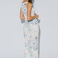 Ruched Floral Print Bodycon Maxi Dress