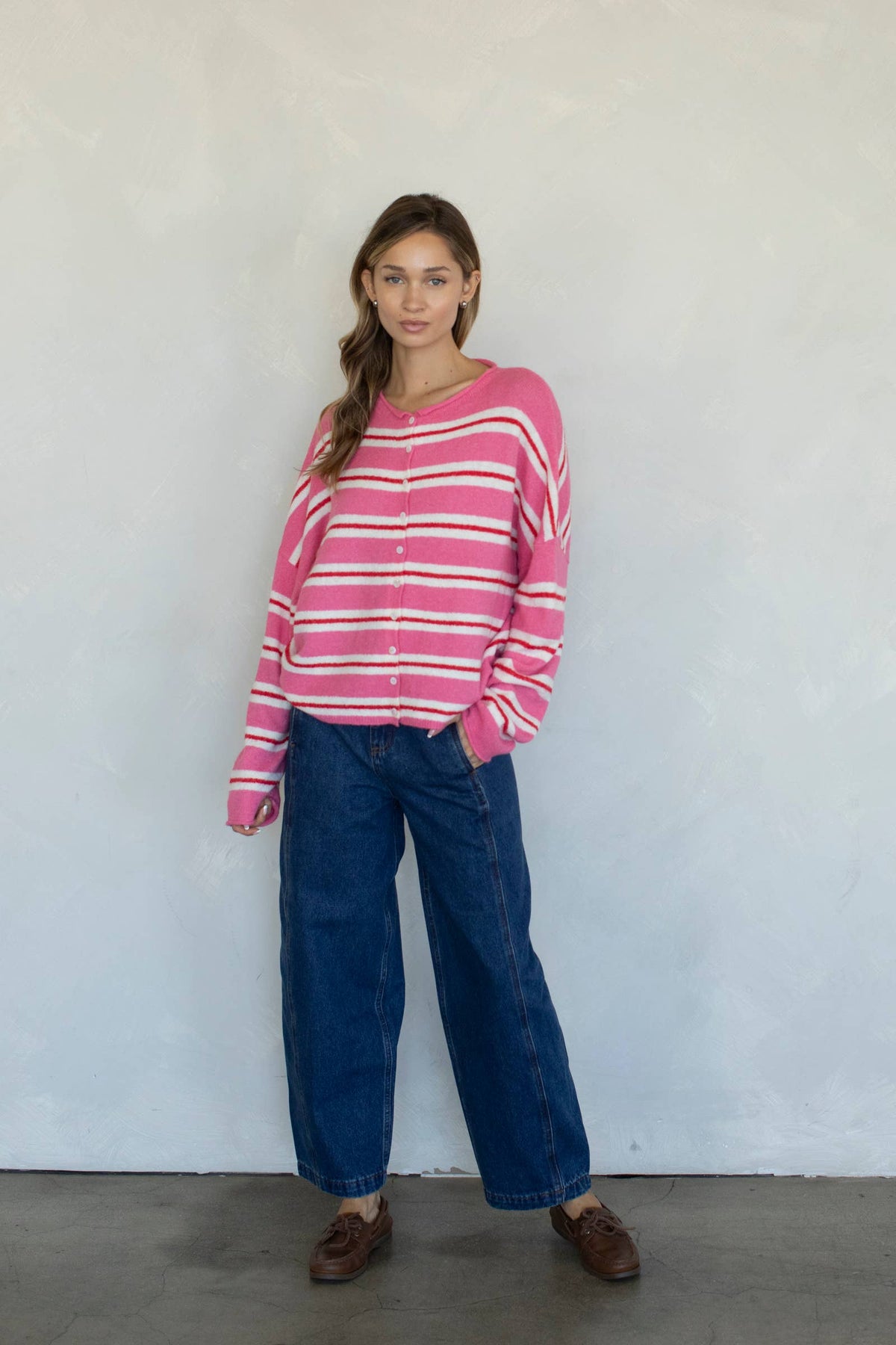 Piper Cardigan - Varsity Stripe