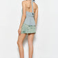 Sequin Front Spilt Halter Top