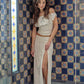 FARRAH RUCHED MAXI SKIRT