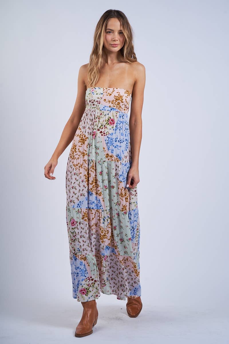 Multi-Colored Floral Dress