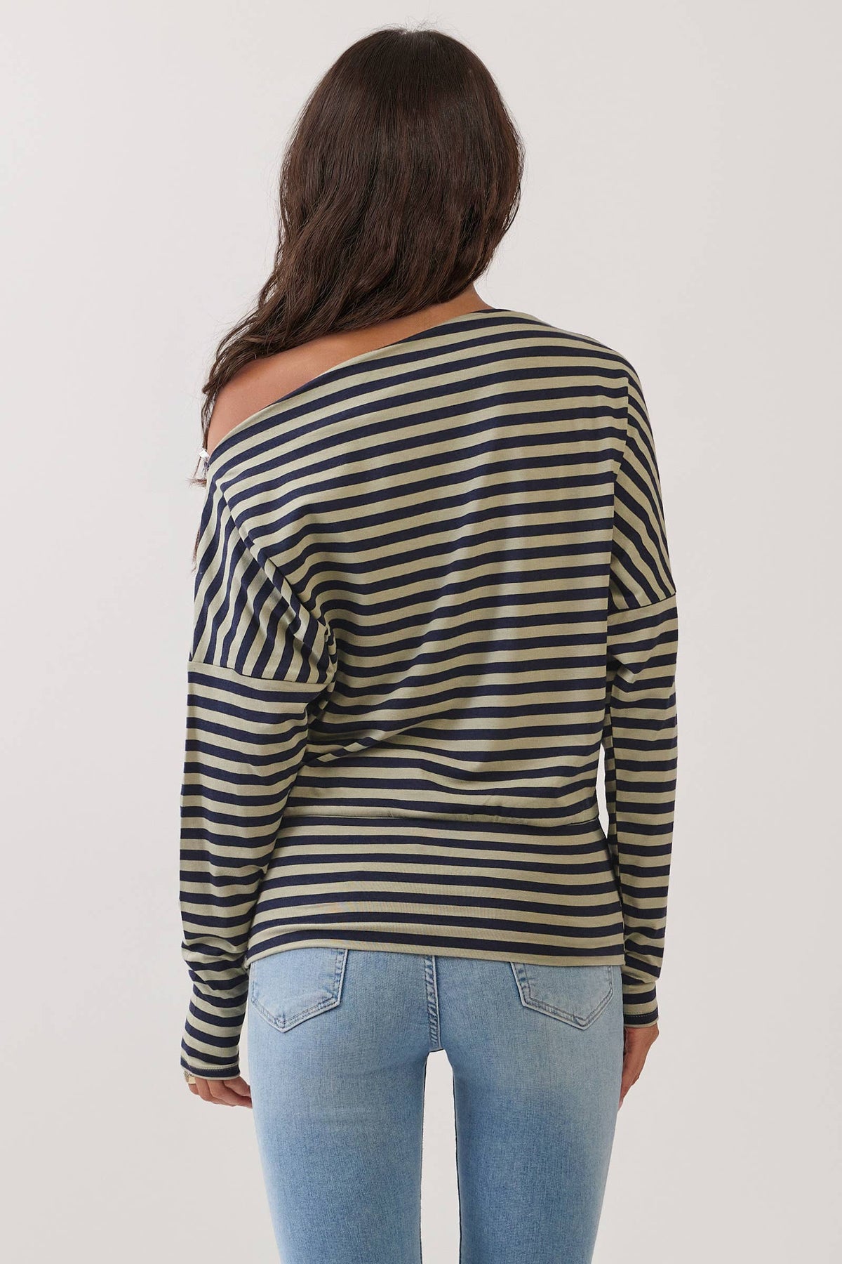 Off The Shoulder Stripe Top