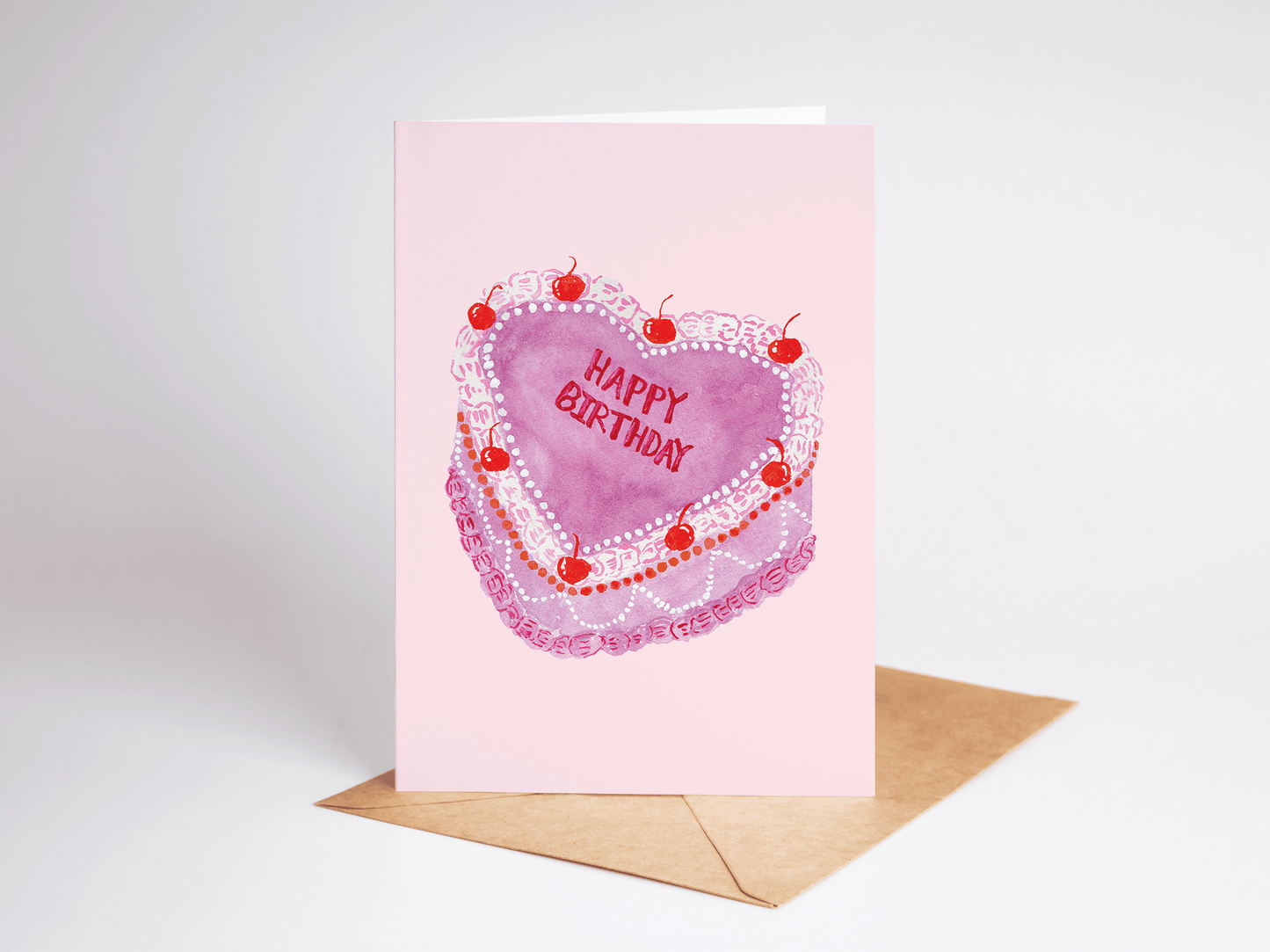 I Heart Birthdays Cake Greeting Card