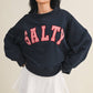 Salty Oversized Mock Neck Sweatshirt