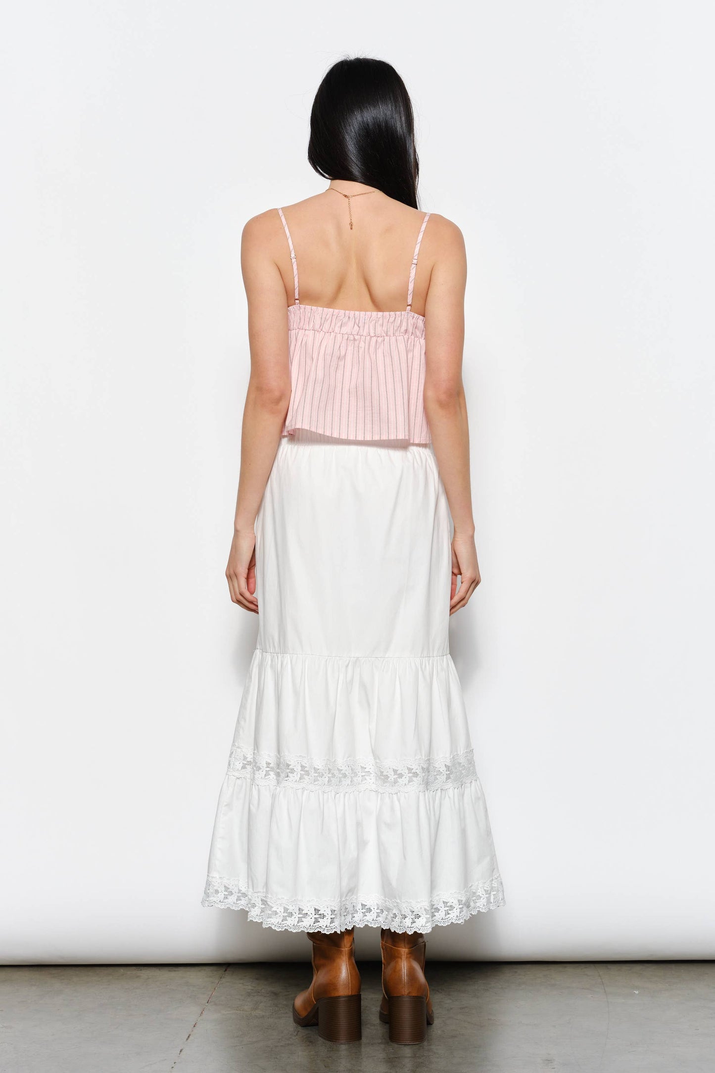 Taylor Lace Trim Striped Cami