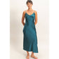 Satin V-Neck Slip Dress