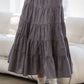 Tiered Gingham Skirt