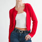 Ribbed Button-Up Knit Cardigan