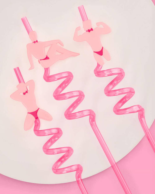 Stripper Bachelorette Straws, Naughty Bridal Decor