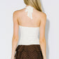 Cowl Halter Lace Top
