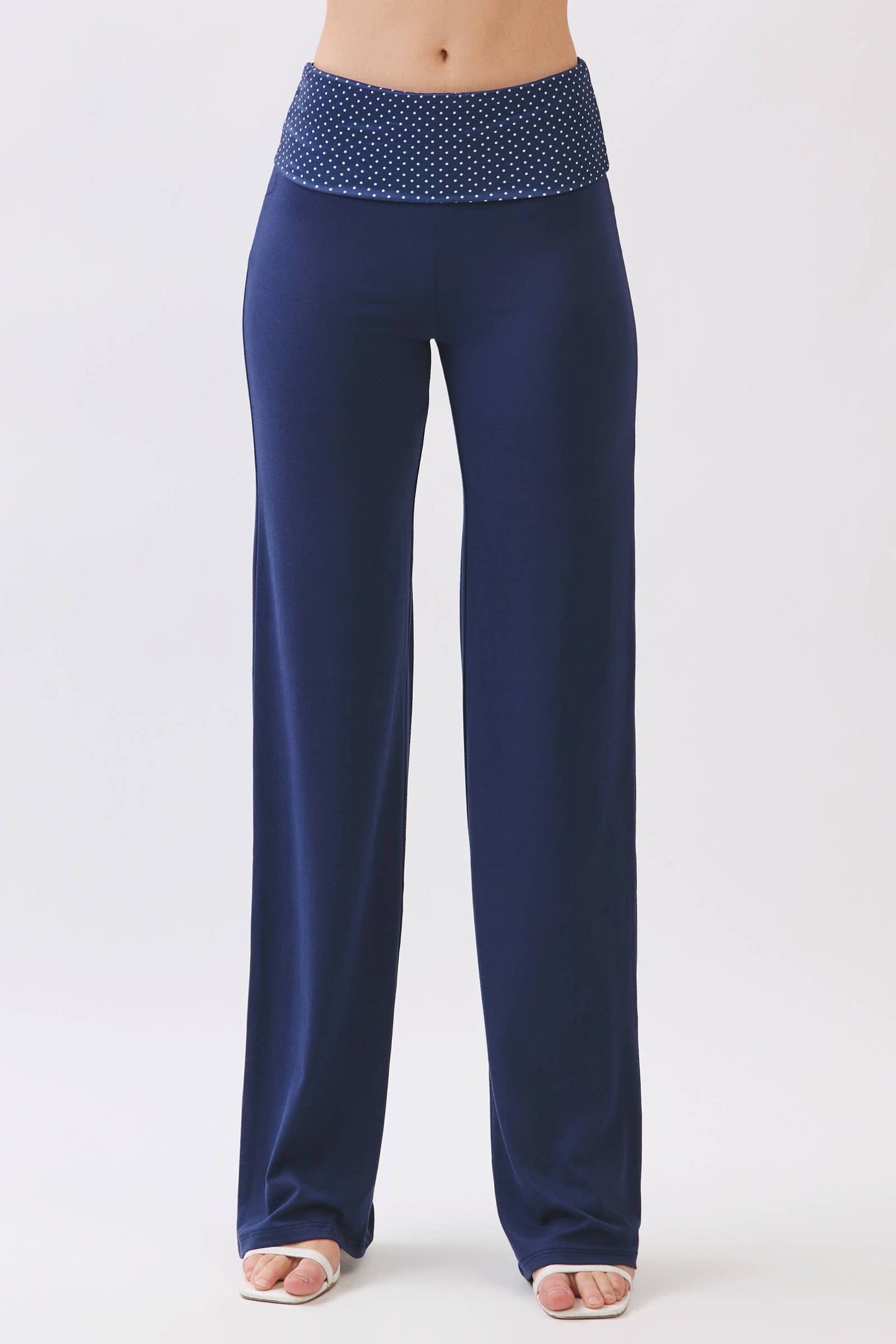 Straight Leg Fold Over Pants