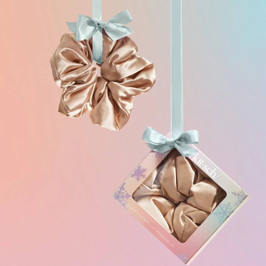 Holiday Cloud 9 Satin Pillow Scrunchie