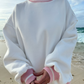 White & Pink Crew Neck