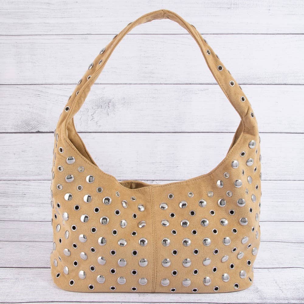 Multi Rivet Studded Shoulder Bag