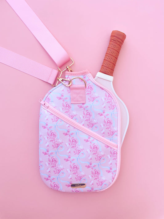 Floral Bow Pickleball Paddle Bag/Cover