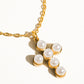 Faith Non-Tarnish Dainty Pearl Cross Necklace