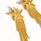 Malibu 18K Gold Non-Tarnish Star Tassel Earring