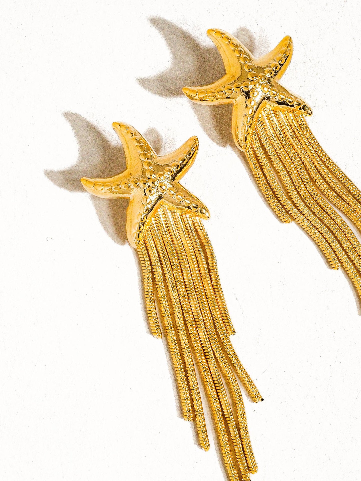Malibu 18K Gold Non-Tarnish Star Tassel Earring