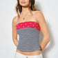 Polka Dot Striped Tube Top
