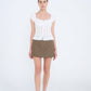 TEXTURE RUFFLE BUTTON DOWN TOP