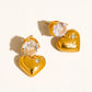 Annika 18K Gold Non-Tarnish CZ Heart Dangle Earring