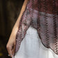 ISOLA Scalloped Sequin Chiffon Open Back Halter Top