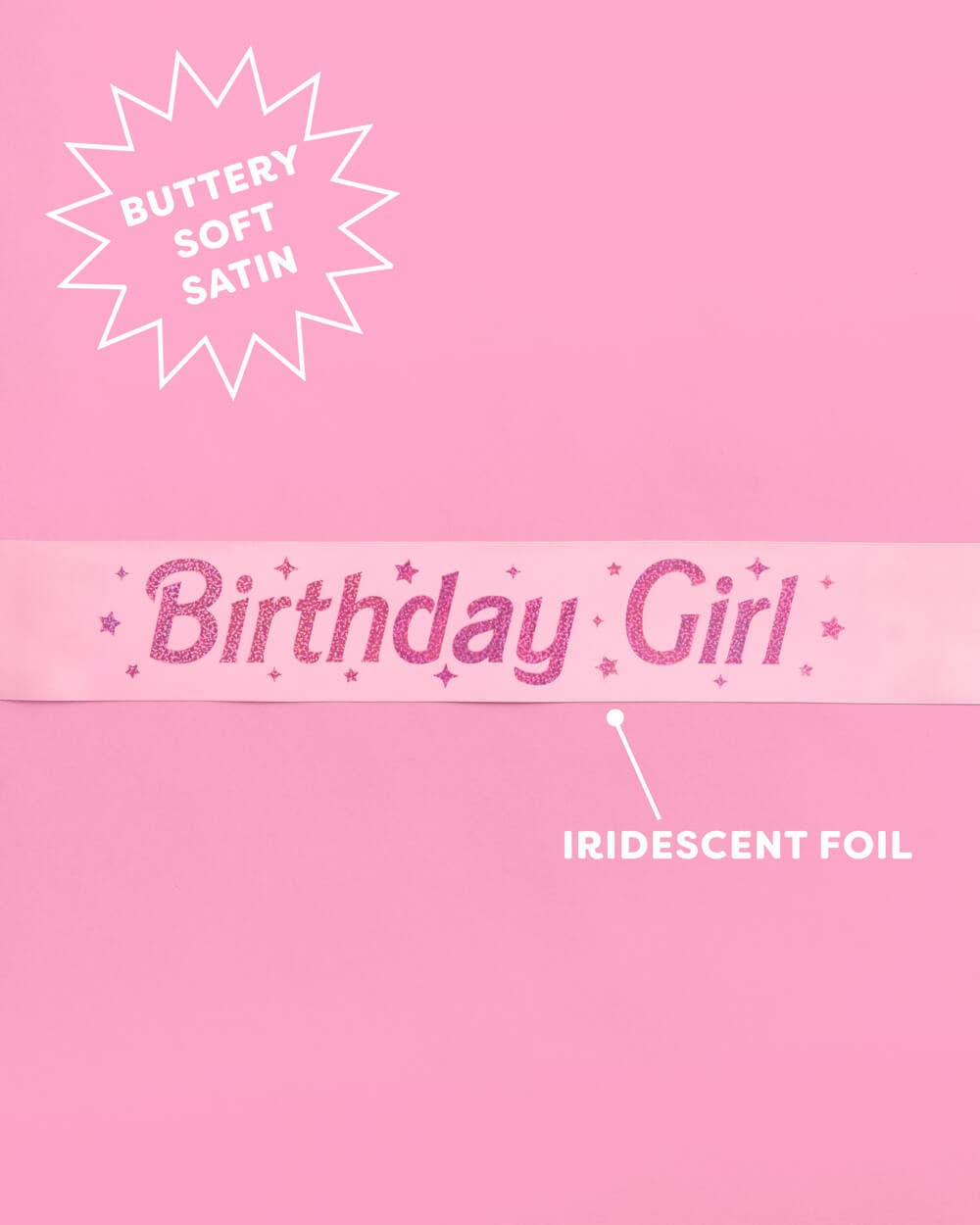 Baby Pink Birthday Girl Sash