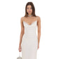 Cowl Neck Mermaid Maxi Dress in White